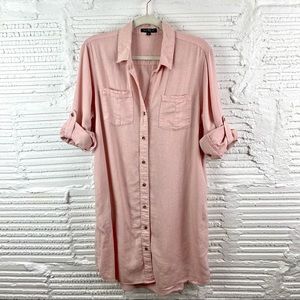 Velvet Heart Pink Button-Up Dress